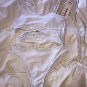 White one piece bathing suit never worn with tags